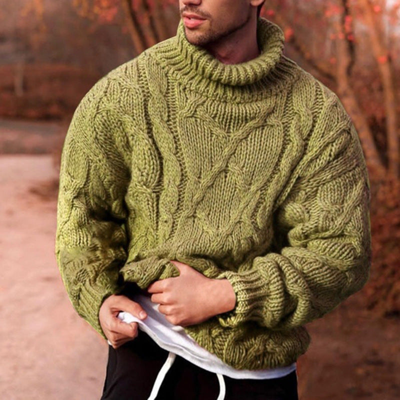 BOGO | Men's High Neck Twist Knit Sweater V9