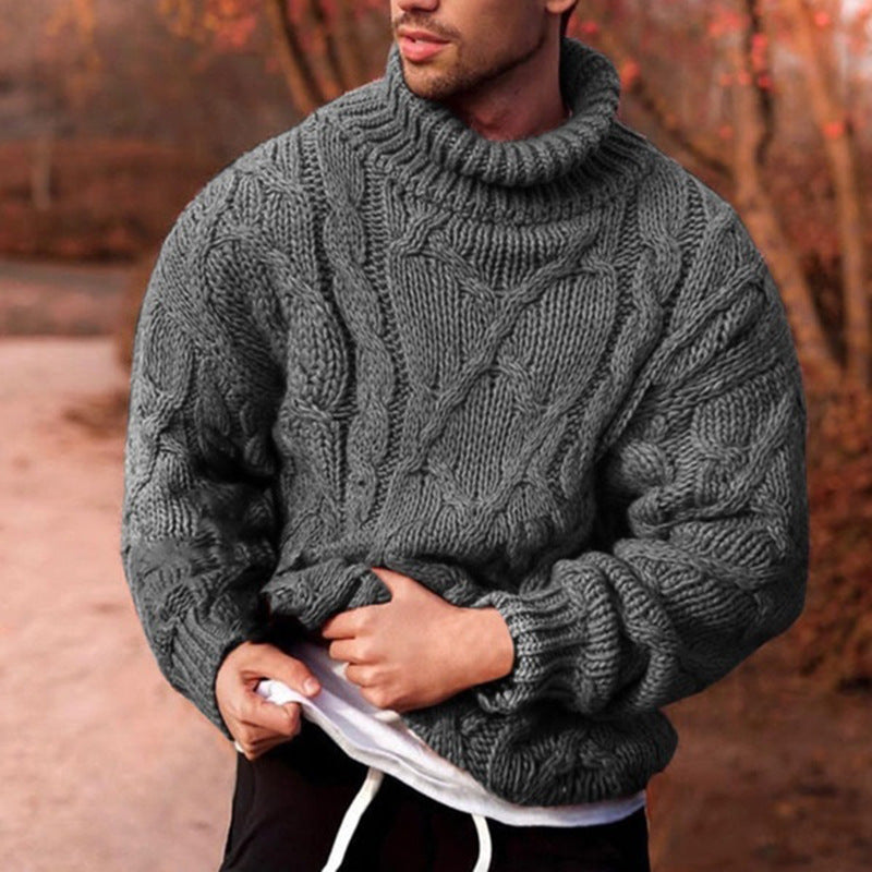 BOGO | Men's High Neck Twist Knit Sweater V9