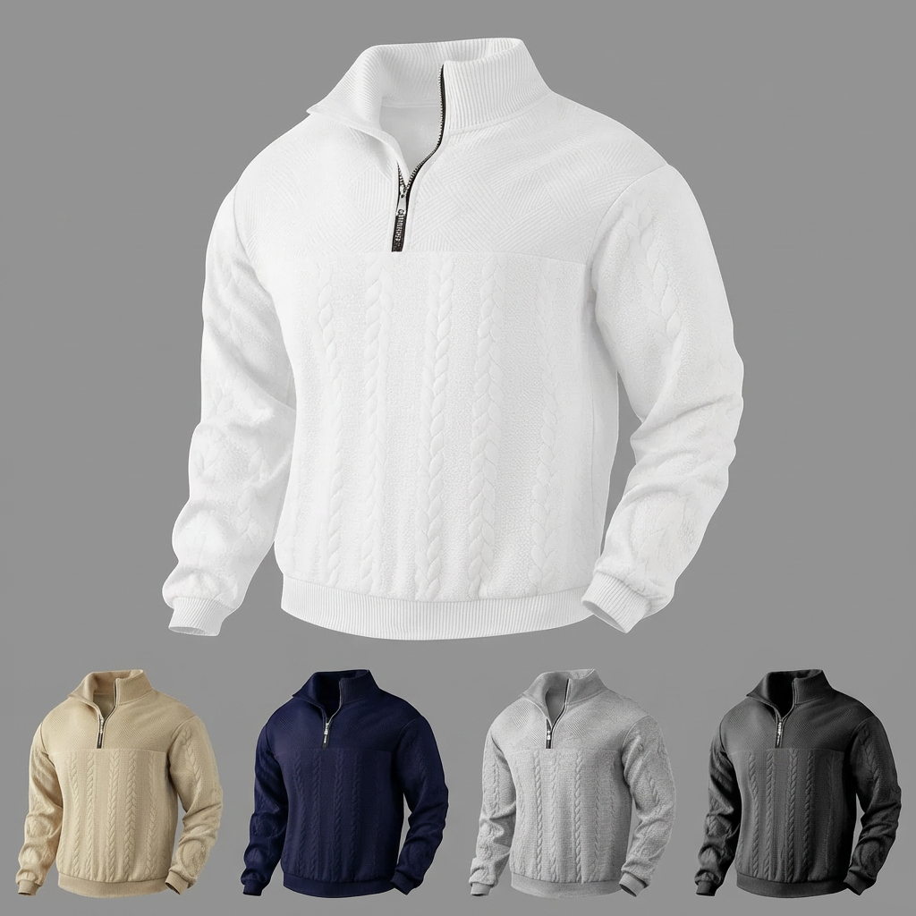 BOGO | Men’s Premium Jacquard Half-Zip Sweatshirt