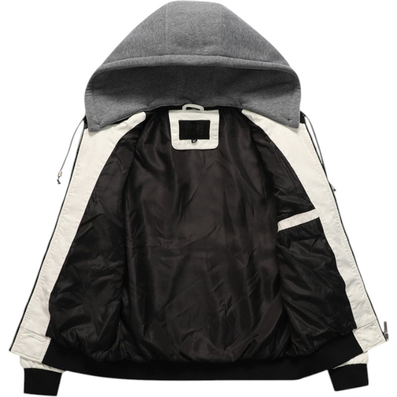 BOGO | Men's PU Leather Hooded Jacket V6