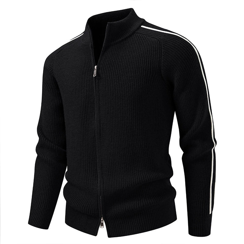 BOGO | Men’s Stand Collar Dual-Zip Knit Jacket