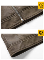 BOGO | Men's PU Leather Jacket with Fleece Lining, Zipper Closure V2