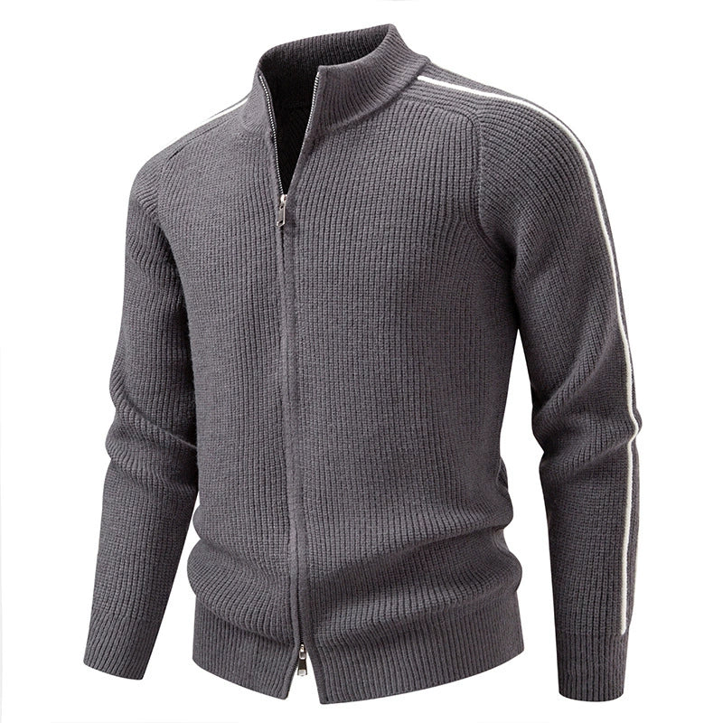 BOGO | Men’s Stand Collar Dual-Zip Knit Jacket