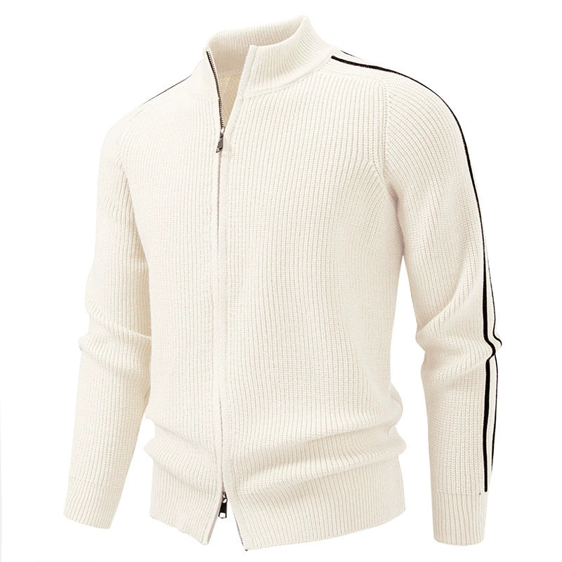 BOGO | Men’s Stand Collar Dual-Zip Knit Jacket