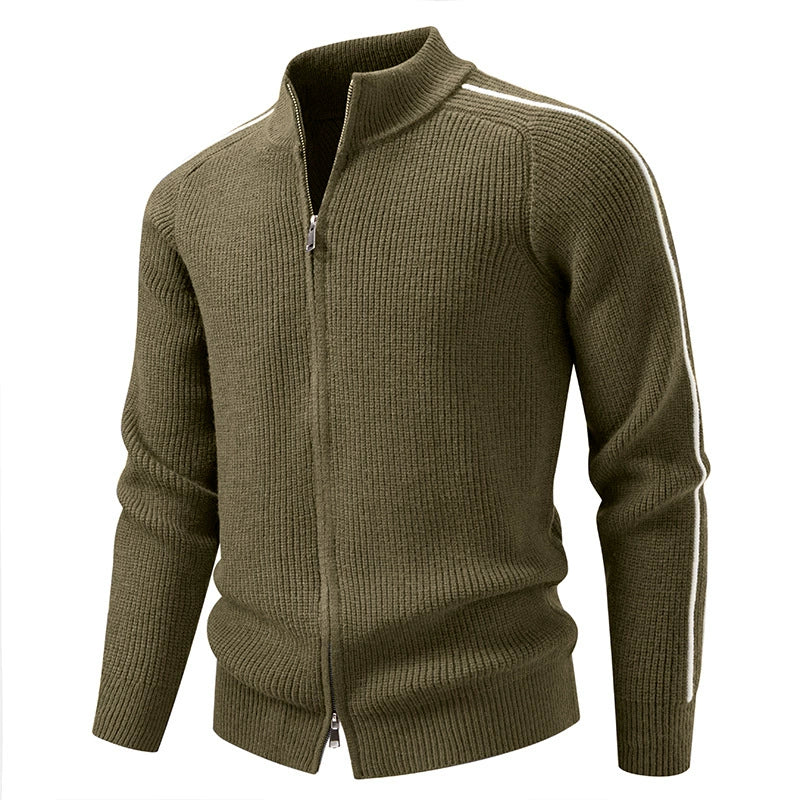 BOGO | Men’s Stand Collar Dual-Zip Knit Jacket
