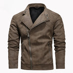 BOGO | Men's PU Leather Jacket with Fleece Lining, Zipper Closure V2