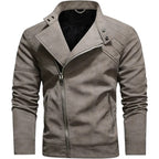 BOGO | Men's PU Leather Jacket with Fleece Lining, Zipper Closure V2