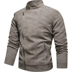 BOGO | Men's PU Leather Jacket with Fleece Lining, Zipper Closure V2