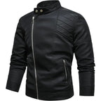 BOGO | Men's PU Leather Jacket with Fleece Lining, Zipper Closure V2