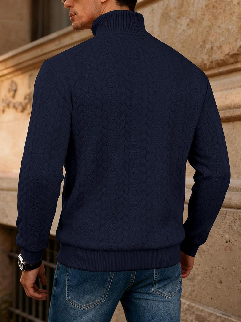 BOGO | Men’s Premium Jacquard Half-Zip Sweatshirt
