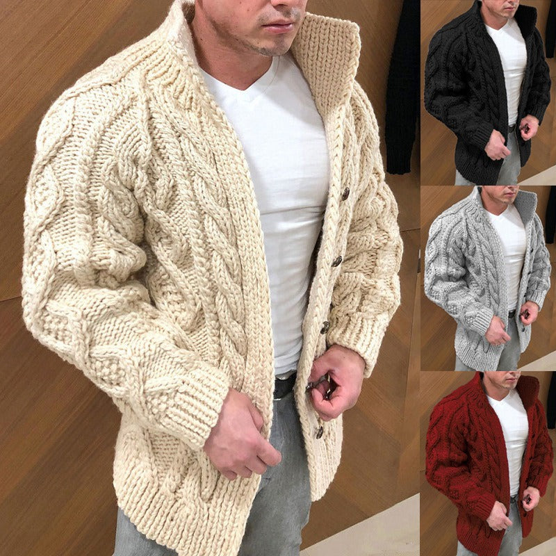 BOGO | Luxury Men’s Textured Stand-Collar Sweater
