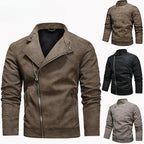 BOGO | Men's PU Leather Jacket with Fleece Lining, Zipper Closure V2
