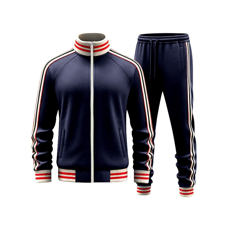 BOGO | Men’s Premium Fleece-Lined Stripe Jacket & Jogger Set