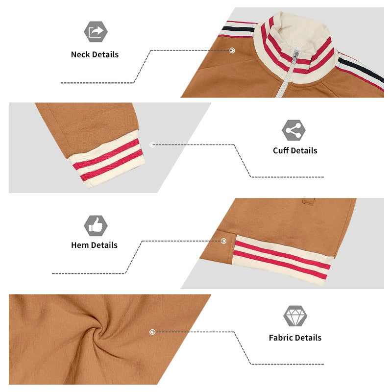 BOGO | Men’s Premium Fleece-Lined Stripe Jacket & Jogger Set